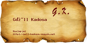 Gáll Kadosa névjegykártya