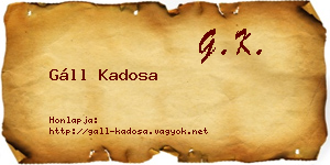 Gáll Kadosa névjegykártya